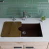 Alfi Brand Chocolate 30" Undermount Sgl Bowl Granite Composite Kitchen Sink AB3020UM-C
